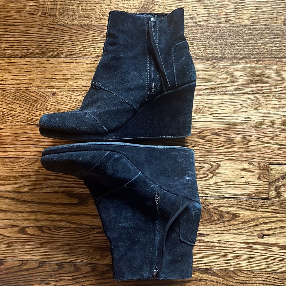 TOMS Wedge Booties 9.5